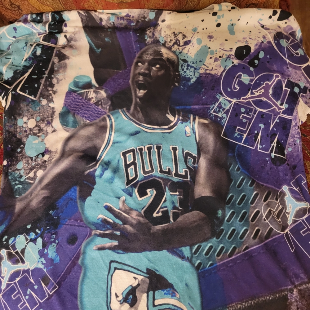 Blue and Purple Graphic T-Shirt Matches Well With Air JORDAN 5 Grape